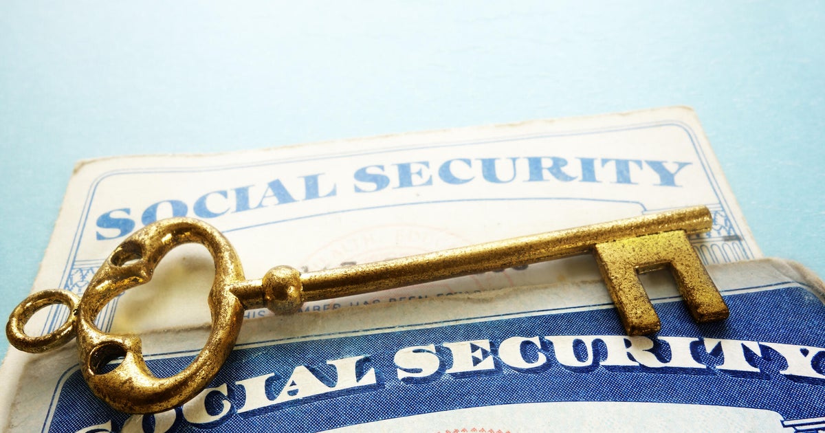 Social Security cards and key