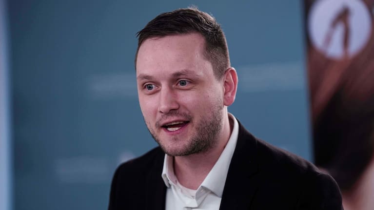 Greenlandic Prime Minister Jens-Frederik Nielsen speaks to journalists during press conference in Nuuk, Greenland, on Tuesday, Jan. 20, 2026