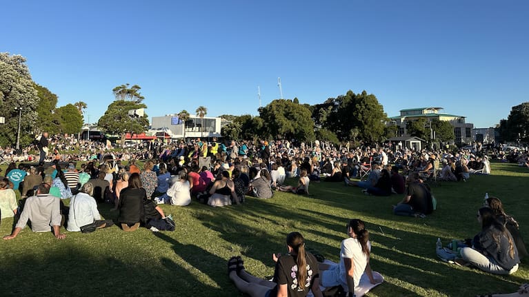 Hundreds gather for a vigil honouring the Tauranga landslide victims.