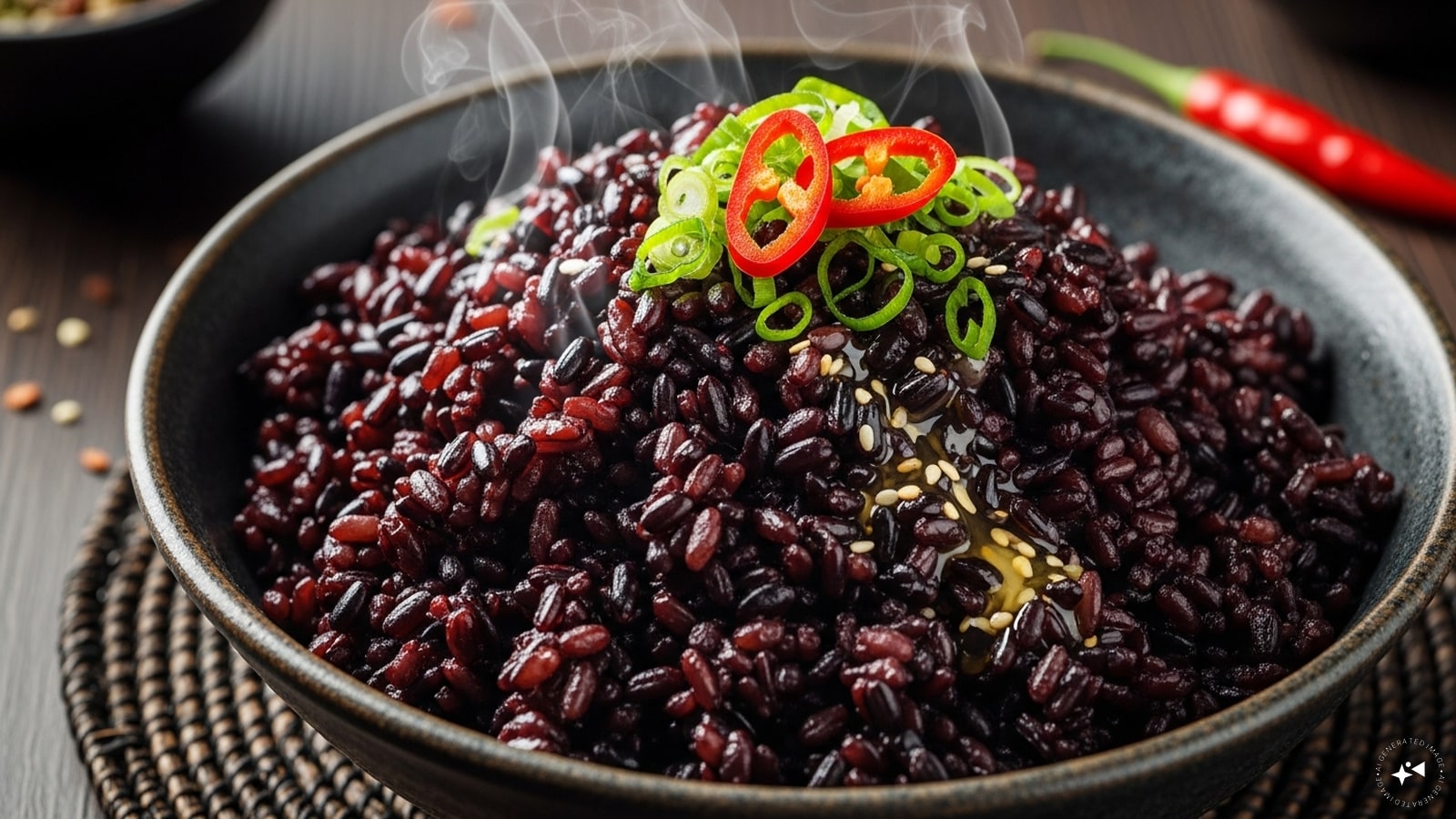 High Antioxident Content: Black rice contains more antioxidants than any other rice variety. It is packed with anthocyanins that neutralize free radicals, protecting your cells from oxidative stress and aging.