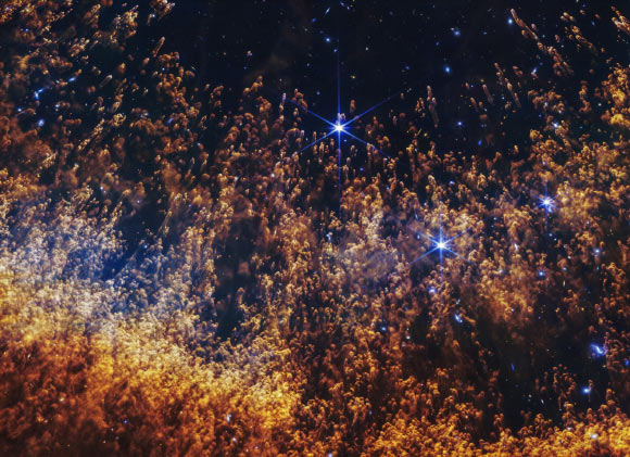 This Webb image shows a portion of the Helix Nebula. Image credit: NASA / ESA / CSA / STScI / A. Pagan, STScI.