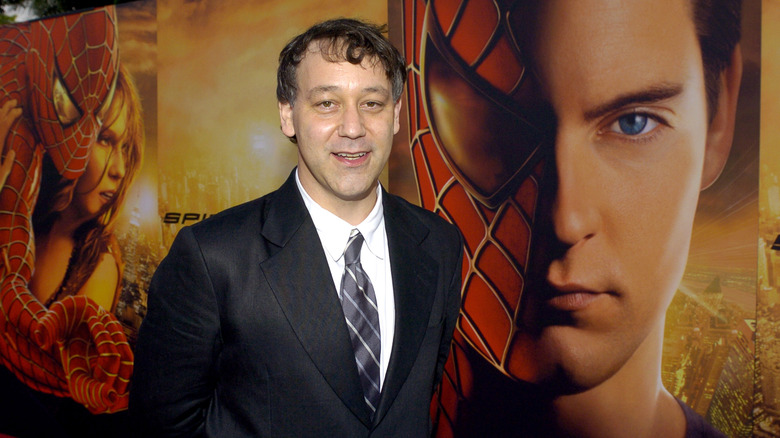 Sam Raimi on red carpet for Spider-Man 2