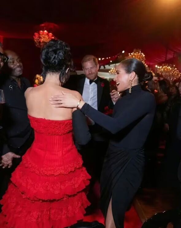 The Duke and Duchess of Sussex at Kris Jenner's birthday party The Duke and Duchess of Sussex at Kris Jenner's birthday party