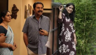 Sindhu Krishnan with Mammootty in Kalamkaval. Photo: Instagram