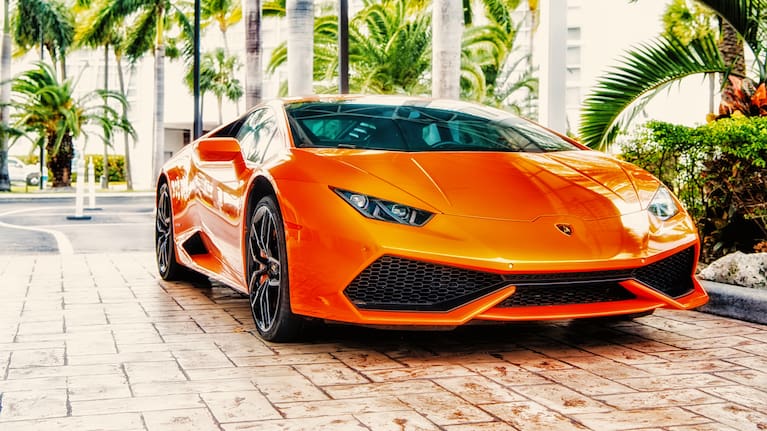 An orange Lamborghini Aventador (file image).