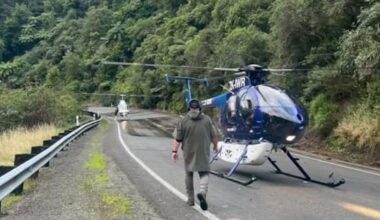 Dozens of motorists rescued as major slips shut section of SH2