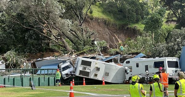 Several people unaccounted for after slip at Mount Maunganui campsite