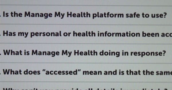 ManageMyHealth says security issues fixed after earlier breach