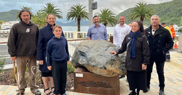 Sacred stone marks official reopening of Picton's London Quay