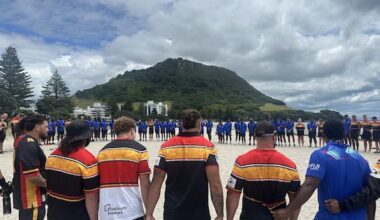 Chiefs and Drua players pay respects at Mt Maunganui tragedy