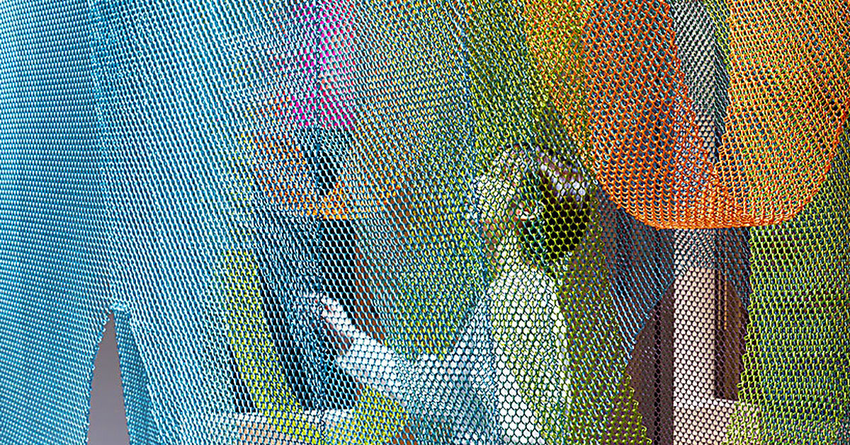 luminous layers of wire mesh weave tea ceremony house by moriyuki ochiai