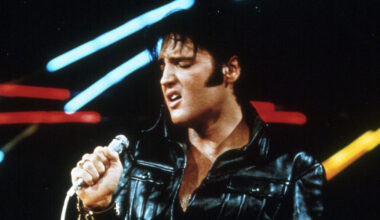 Elvis Presley on stage
