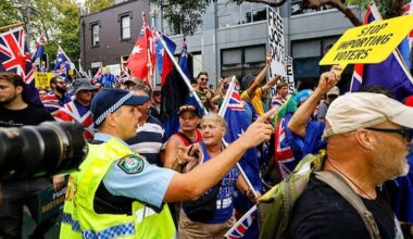 Bomb threat, assaults, hate speech mar Australia Day rallies