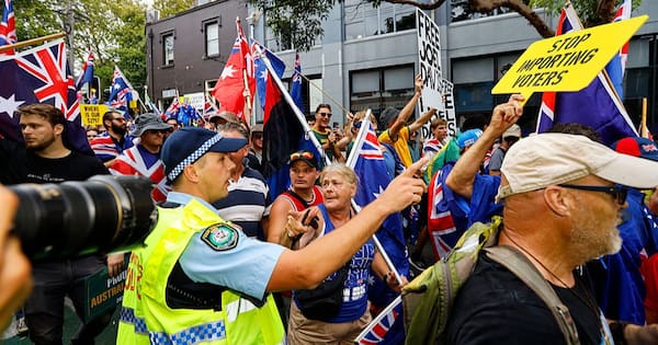 Bomb threat, assaults, hate speech mar Australia Day rallies