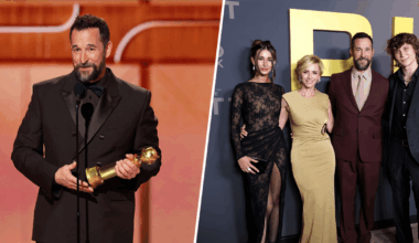 Noah Wyle Puts His Golden Globe Beside Homemade ‘Best Dad’ Trophy