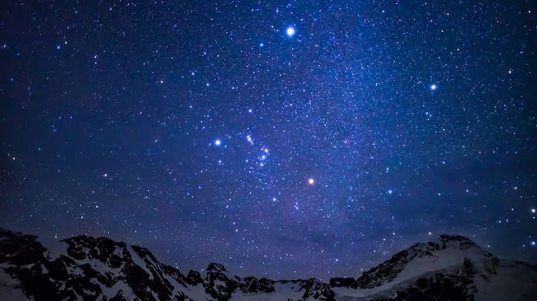 Orion constellation with Puanga/Rigel star