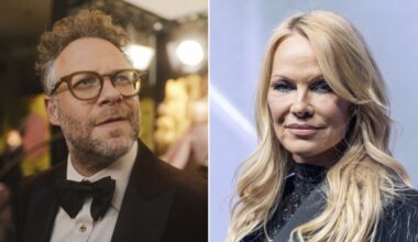 Pamela Anderson Felt "Yucky" Sitting Near Seth Rogen at Golden Globes