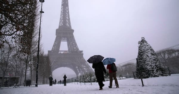 Snow and ice ground flights and choke highways in parts of Europe
