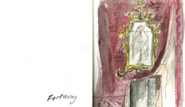 A rare glimpse inside interior designers' sketchbooks