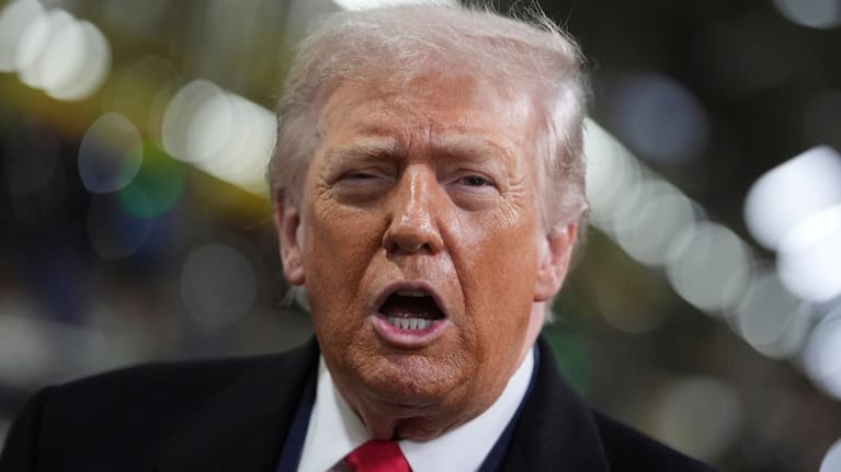 President Donald Trump speaks during a tour of the Ford River Rogue complex in Dearborn, Mich.