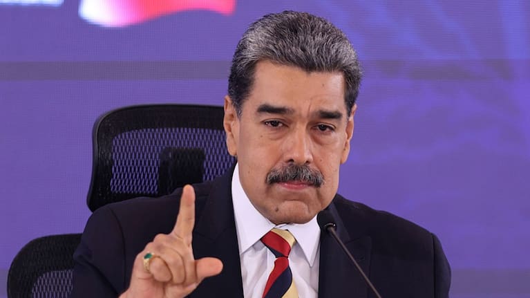 President of Venezuela Nicolás Maduro speaks during a press conference at Hotel Melia Caracas on September 01, 2025.