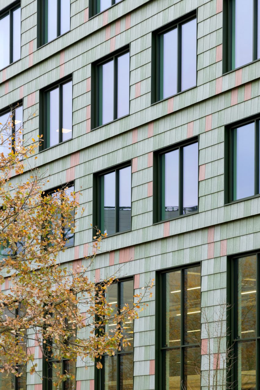 Close-up of Basic Third plastic tiles