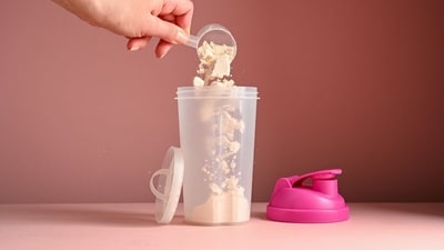 Protein makes you gain more weight unless you do strength training exercises. (Adobe stock )