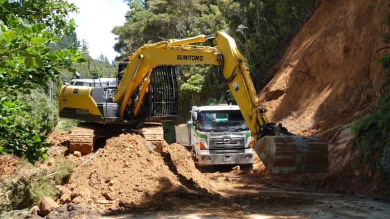 Punaruku was reconnected to the nearby beachside settlement of Ōakura early on Friday afternoon.