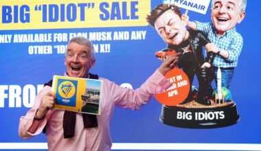 Ryanair CEO dismisses Elon Musk's idea of buying the airline amid feud