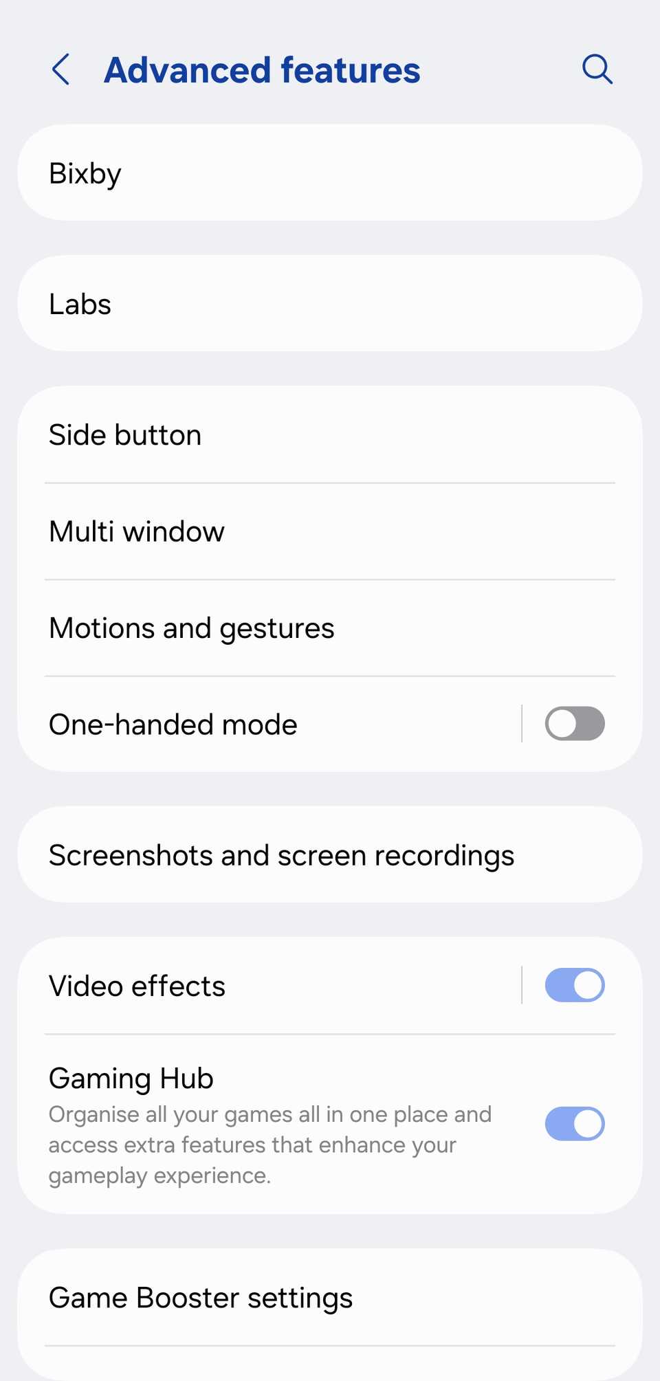 Samsung advanced features