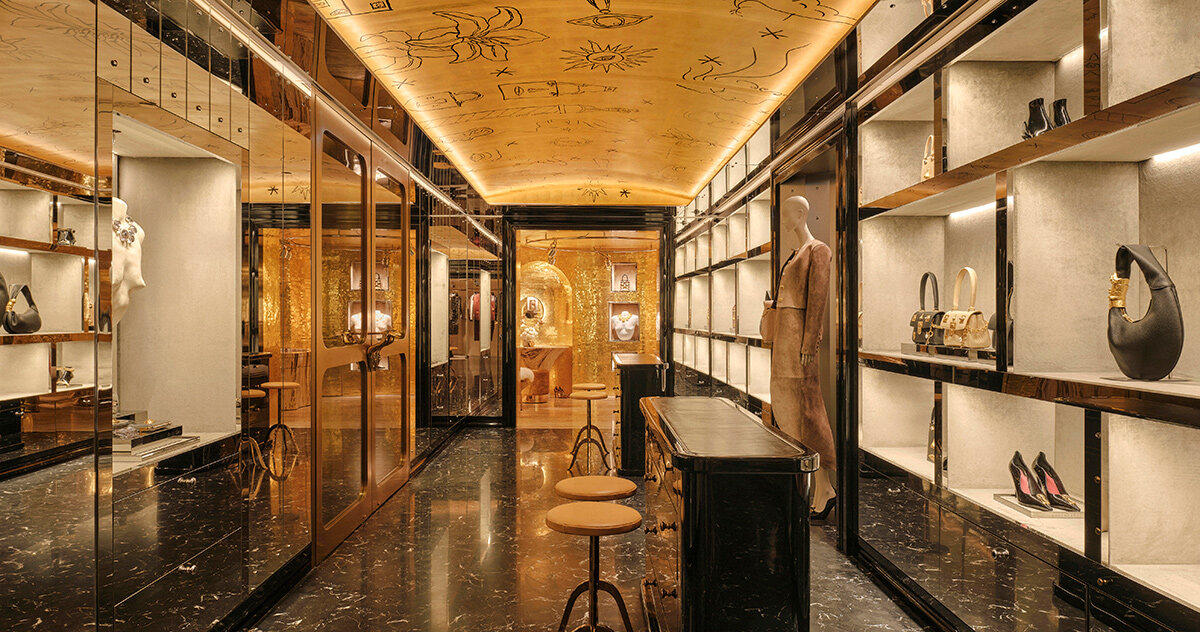 schiaparelli salon opens in glimmering gold