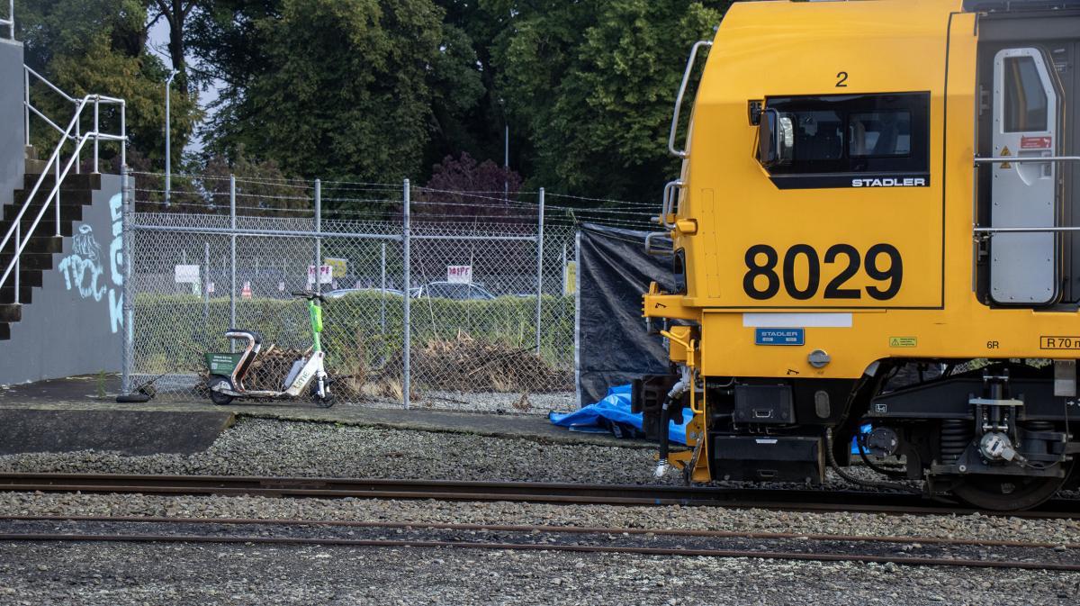The crash happened at  the Lincoln Rd level crossing in Addington on Friday. Photo: Geoff Sloan