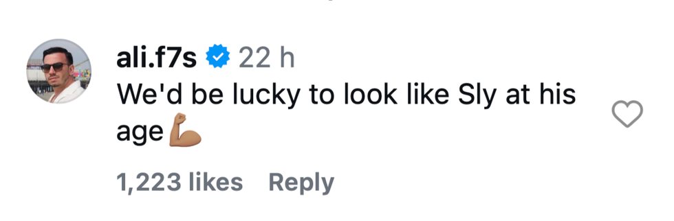 comment discussing appearance and fitness aspirations