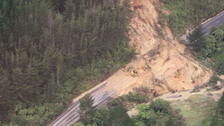 Slip between Hikuai and Whangamata