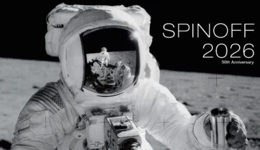 Spinoff 2026 marks the publication's 50th year documenting commercial uses of NASA technology. This edition’s cover features Astronaut Alan Bean holding an environmental sample container filled with lunar soil during the Apollo 12 mission of November 1969. Astronaut Charles Conrad Jr., who took this picture, is reflected in Bean’s helmet visor.
