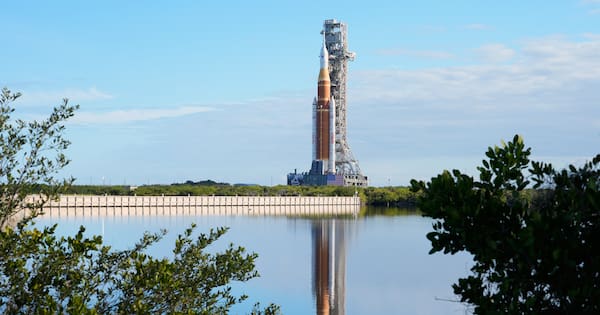 NASA's new moon rocket heads to the pad ahead of astronaut launch