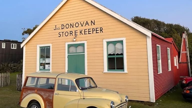 The restored Donovan's Store hosts town meetings, music in the summer and is also HQ for the settlement's annual gorse busting events. Photo: Jon Neill