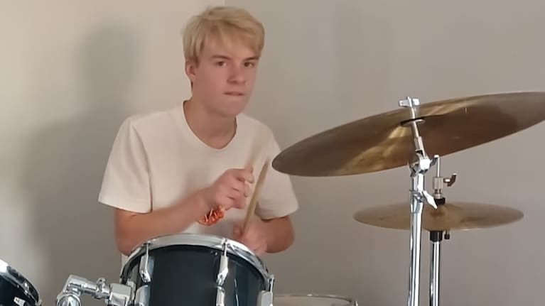 The 17-year-old loves to drum, draw and create with Lego.