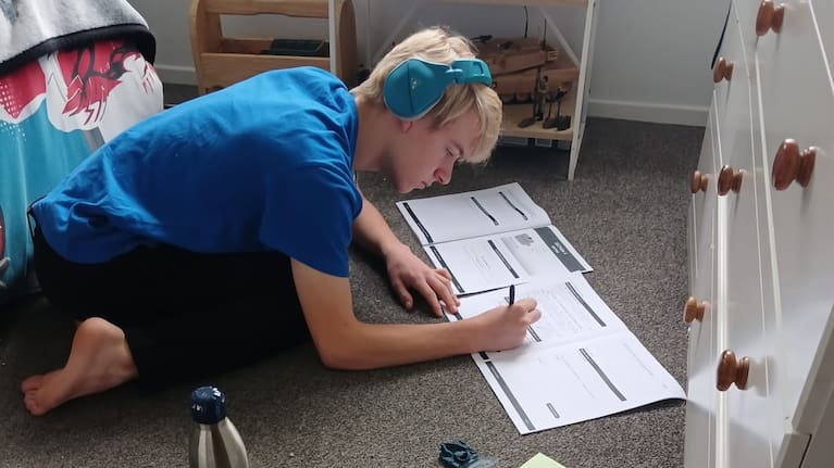 The 17-year-old loves to drum, draw and create with Lego.