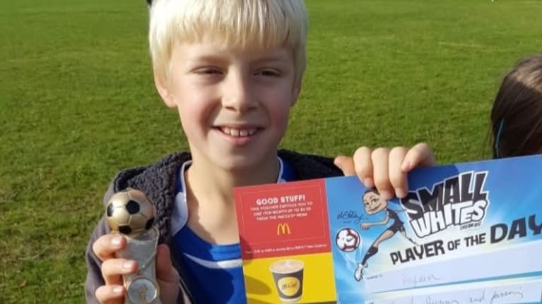 When he was younger, Ryan loved to run about and play soccer.