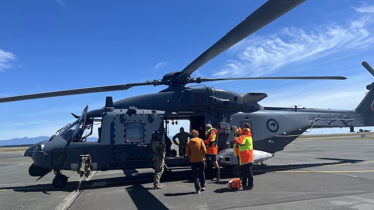 A Defence Force NH90 helicopter and radar technology were deployed in the search