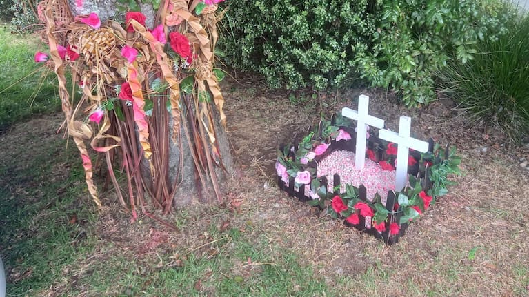 How the site has been fixed following an alleged vandalism on Great South Rd. 