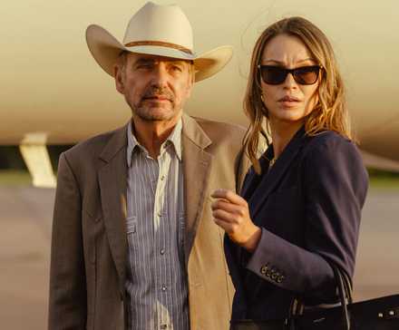 Tommy and Rebecca in Landman-1