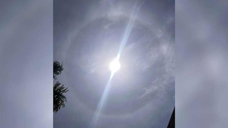 Tracey Lee took this picture of the sun halo in Tauranga.