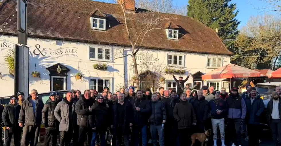 \u200b\u200bThe group of men meet every week to have a natter and take a moment for themselves in the countryside
