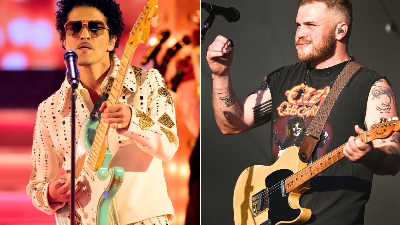 Bruno Mars and Zach Bryan top the pop charts this week : NPR
