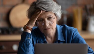 A person at a laptop.