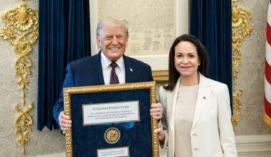 Trump accepts Machado's Nobel Peace Prize as a sign of 'mutual respect'