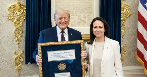 Trump accepts Machado's Nobel Peace Prize as a sign of 'mutual respect'