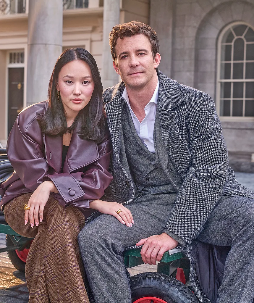 Yerin Ha and Luke Thompson in Bridgerton